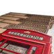 Vintage telephone boxes below Big Ben Canvas image 7