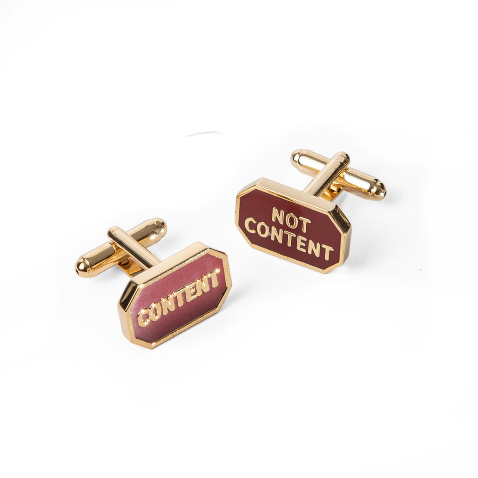 House of Lords Enamel Content/Not Content Cufflinks featured image