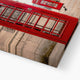 Vintage telephone boxes below Big Ben Canvas image 6