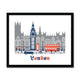 London Vector Framed Print image 2