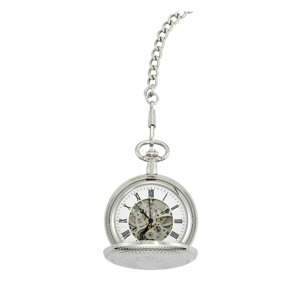 Chrome Plated Full Hunter Pocket Watch featured image