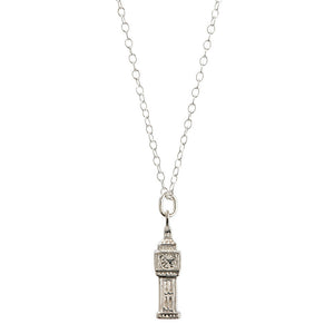 Sterling Silver Big Ben Pendant Necklace