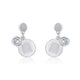 Silver and Cubic Zirconia Portcullis Earrings image 1