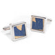 Sterling Silver Encaustic Tile Cufflinks image 1