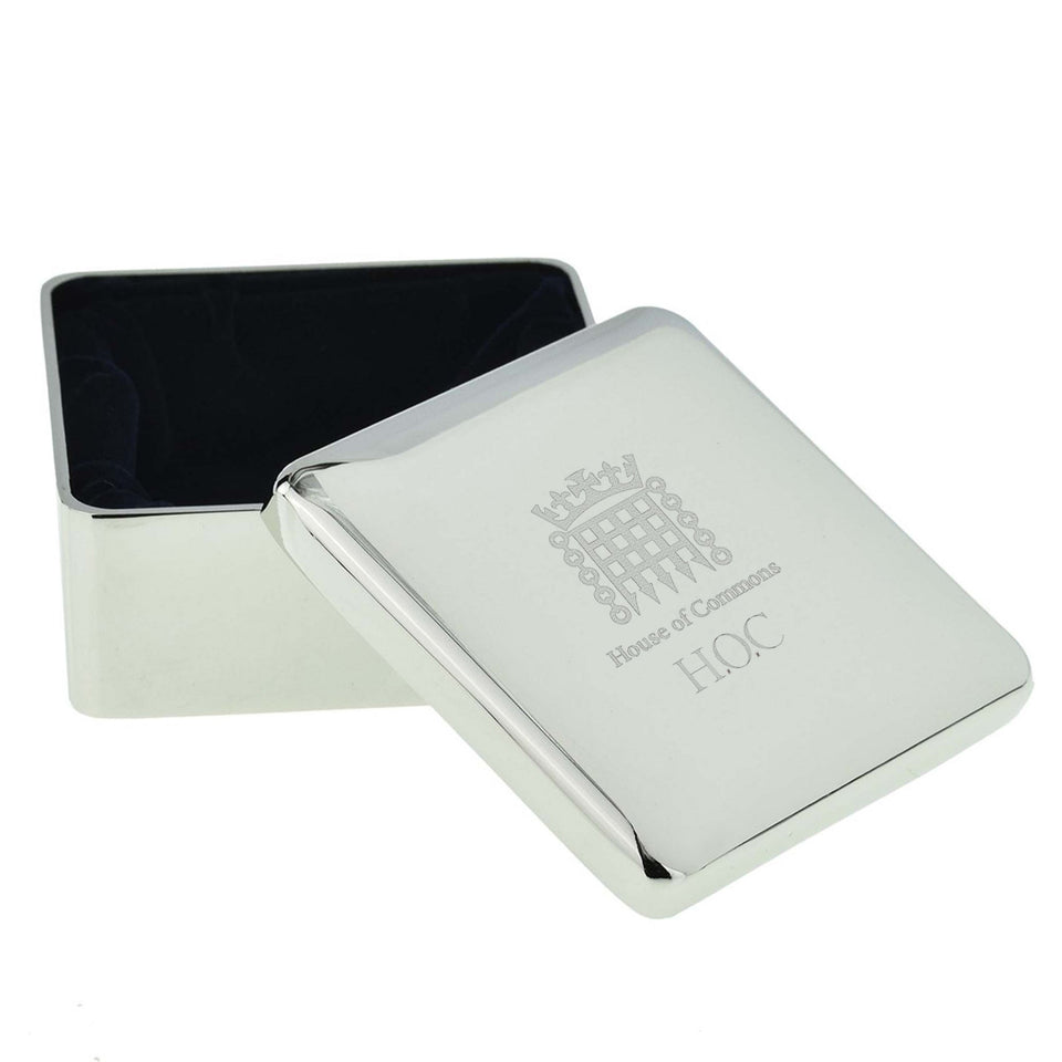 Personalised House of Commons Silver-Plated Trinket Box featured image