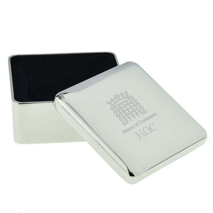 Personalised House of Commons Silver-Plated Trinket Box