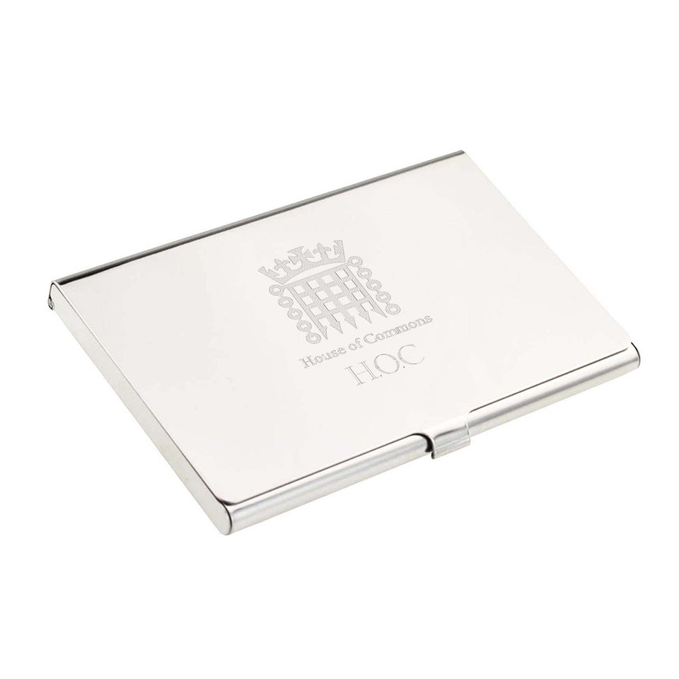 Personalised House of Commons Classic Chrome Card Case featured image