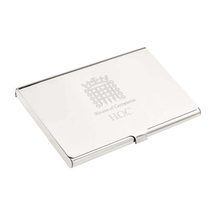 Personalised House of Commons Classic Chrome Card Case