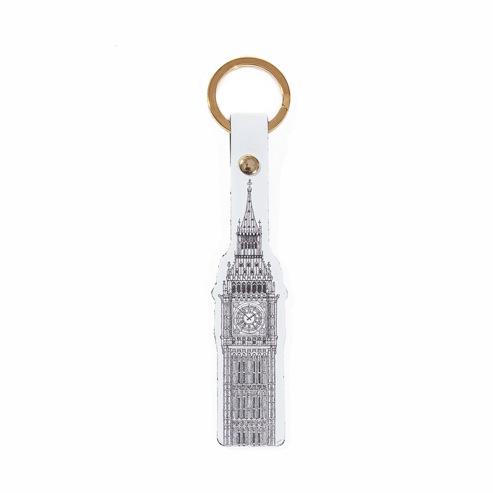 Big Ben Architectural Drawing Leather Keyring featured image