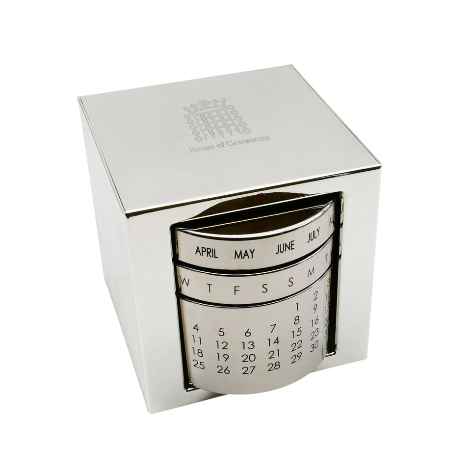 Personalised House of Commons Silver Plated Perpetual Calendar featured image