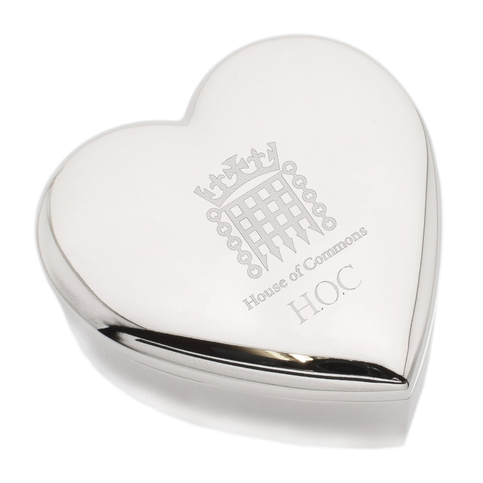 Personalised House of Commons Heart Shaped Trinket Box featured image