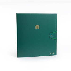 Personalised House of Commons Recycled Leather Hard Cover Ring Binder