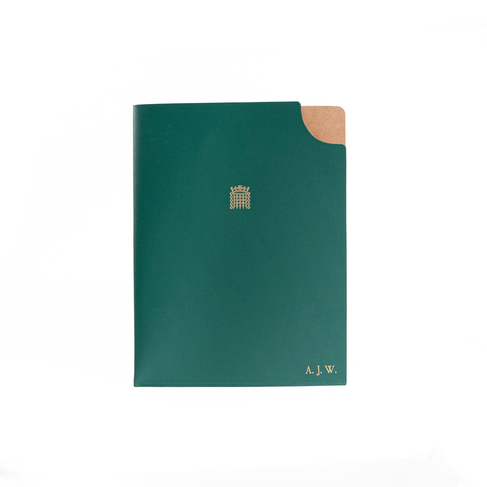 Personalised House of Commons Recycled Leather A4 Document Sleeve featured image