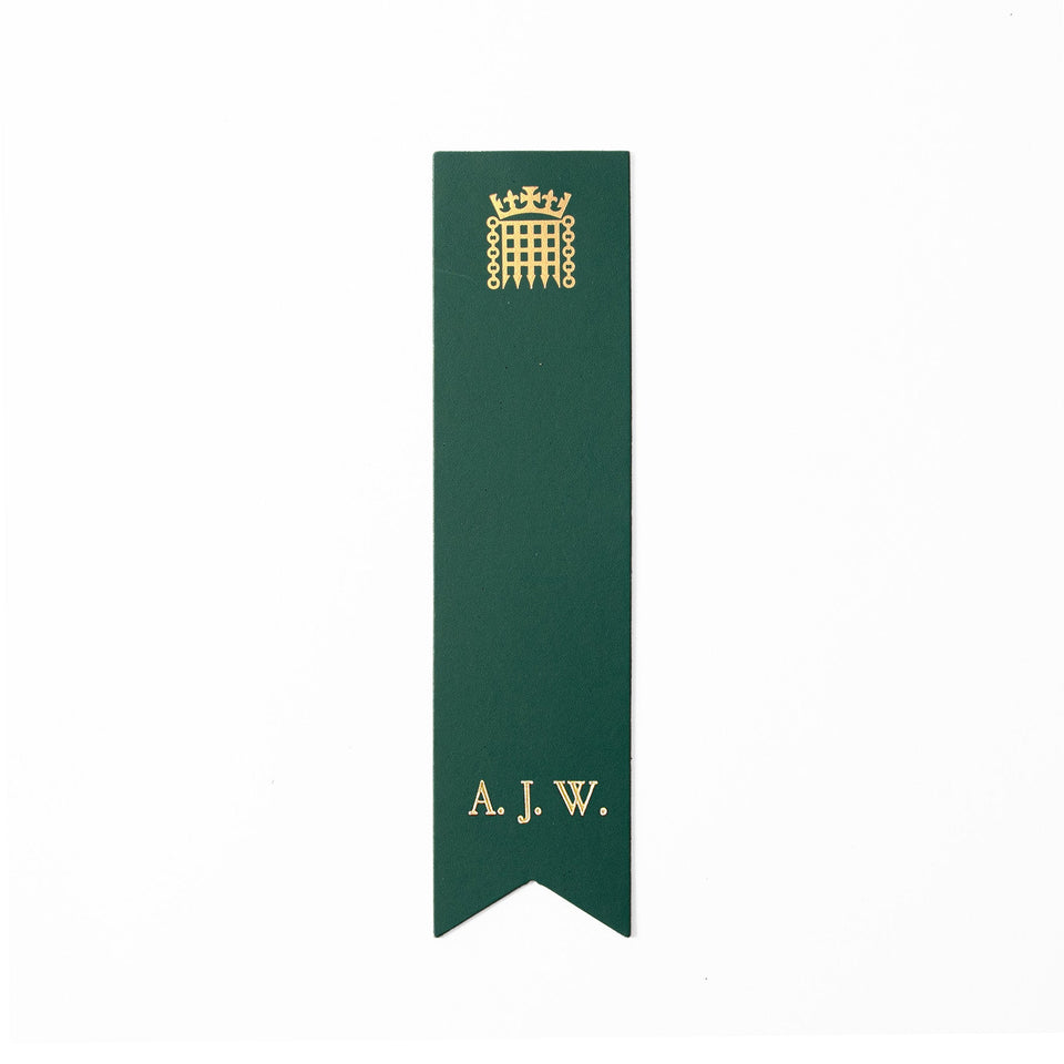 Personalised House of Commons Recycled Leather Flag Bookmark featured image
