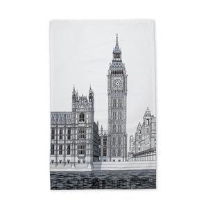 Big Ben Architectural Drawing Tea Towel