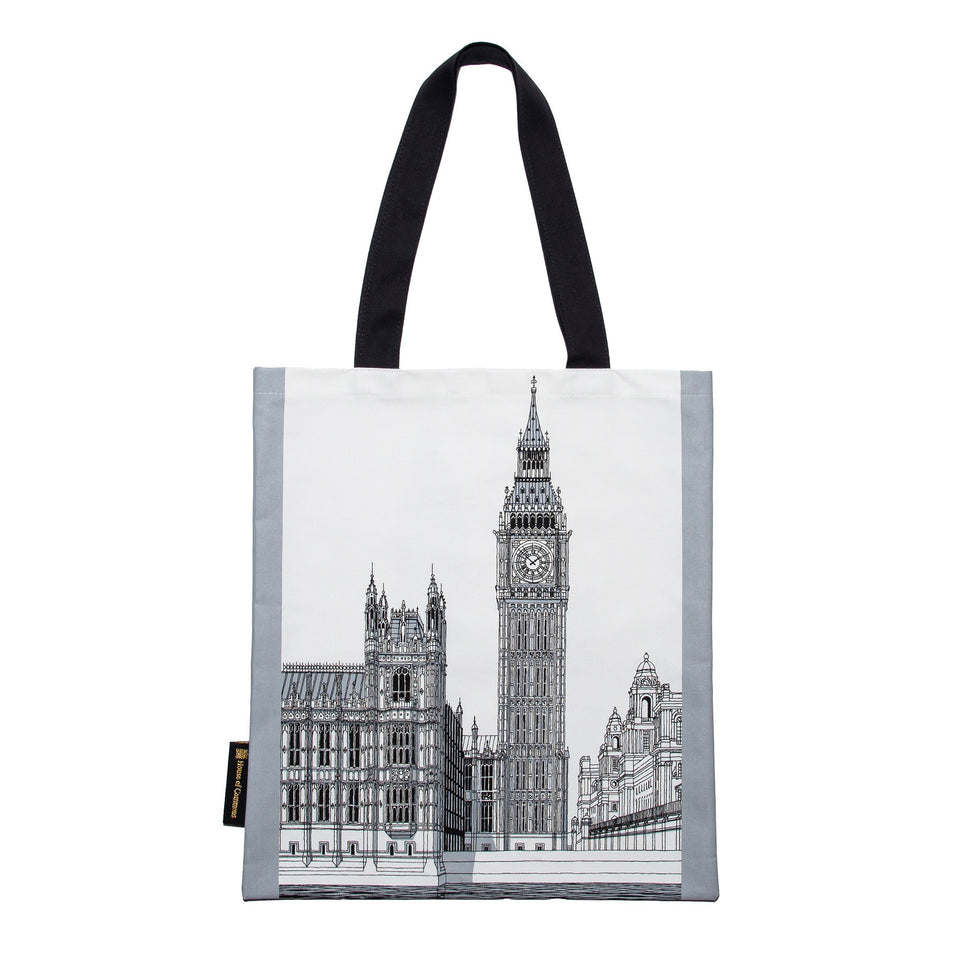 Big Ben Architectural Drawing Tote Bag featured image