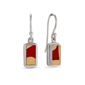Sterling Silver Encaustic Tile Earrings