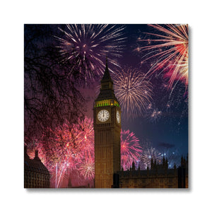 Fireworks over Big Ben Canvas