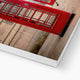 Vintage telephone boxes below Big Ben Canvas image 5
