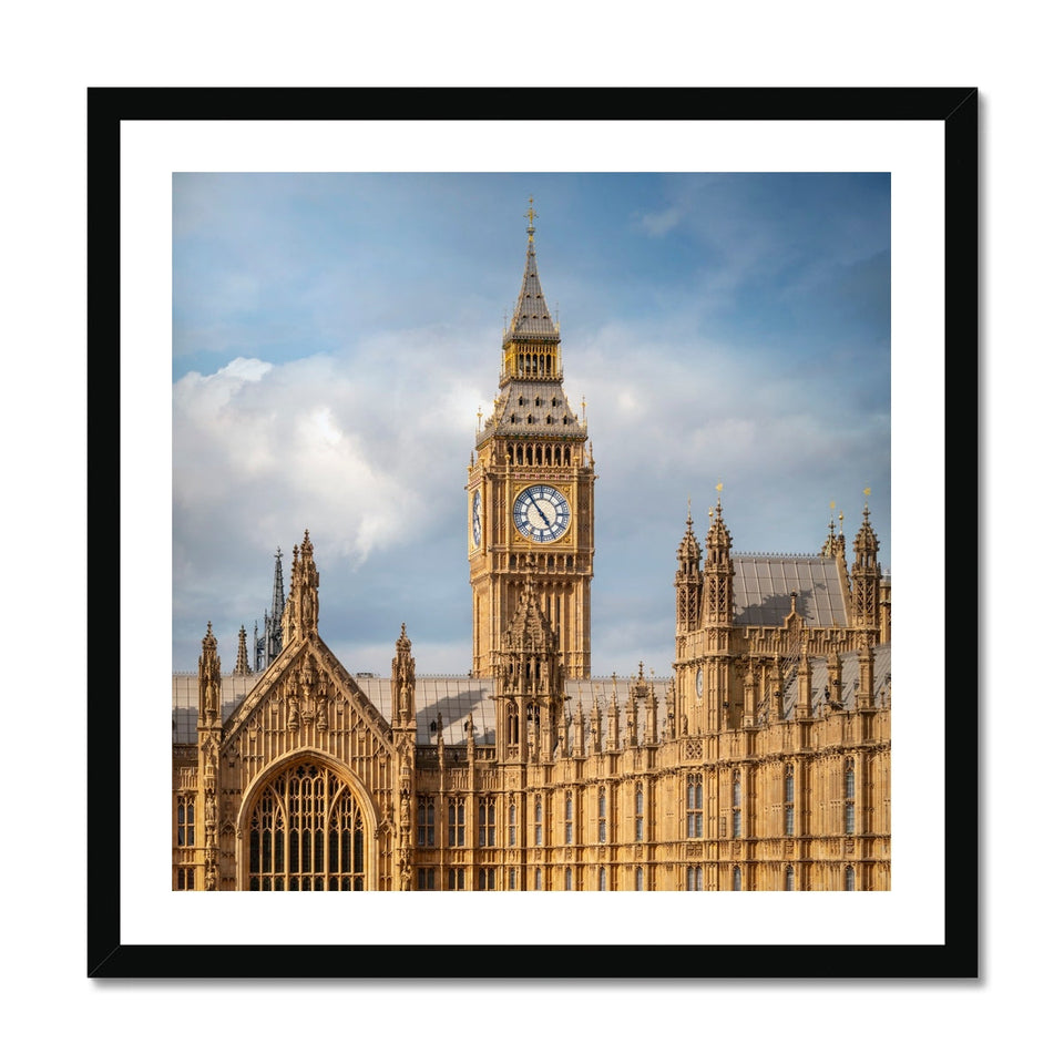 Big Ben above Westminster Hall Framed Print featured image