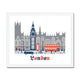 London Vector Framed Print image 3