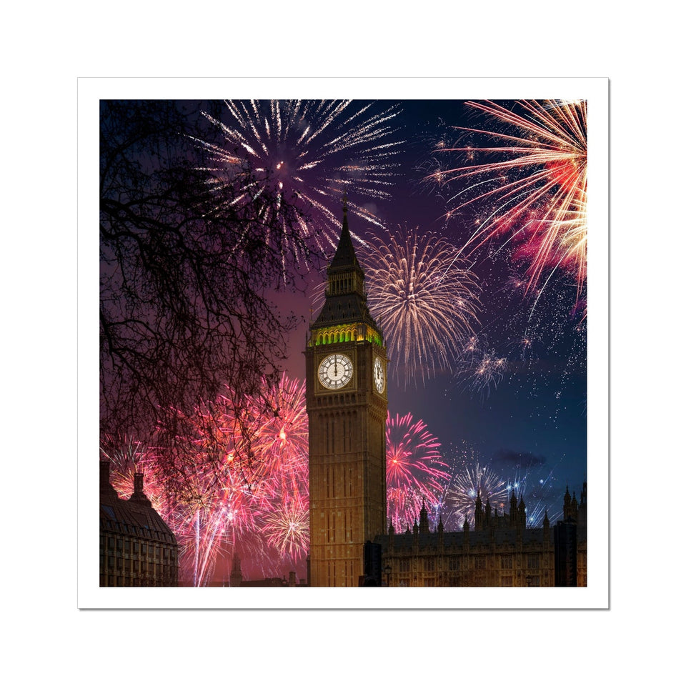 Fireworks over Big Ben Fine Art Print featured image