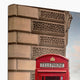 Vintage telephone boxes below Big Ben Canvas image 4