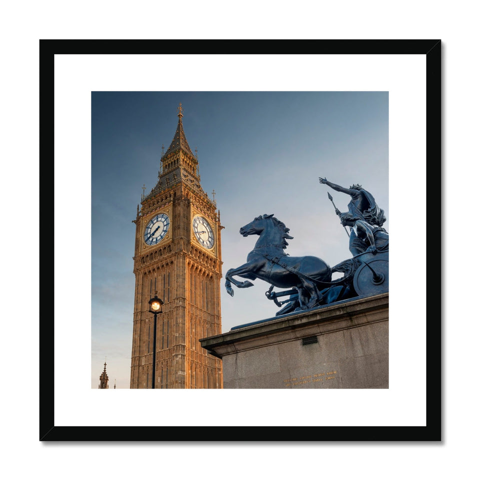 Big Ben and the statue of Boudicca Framed &amp; Mounted Print featured image
