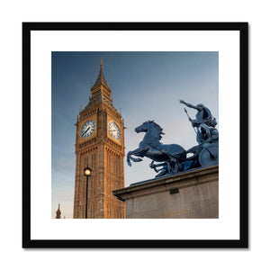 Big Ben and the statue of Boudicca Framed & Mounted Print