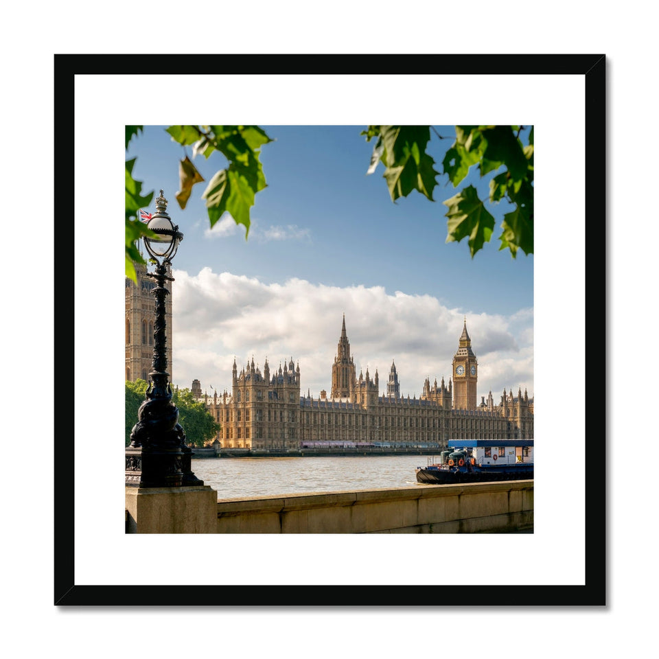 The Palace of Westminster from South Bank Framed &amp; Mounted Print featured image