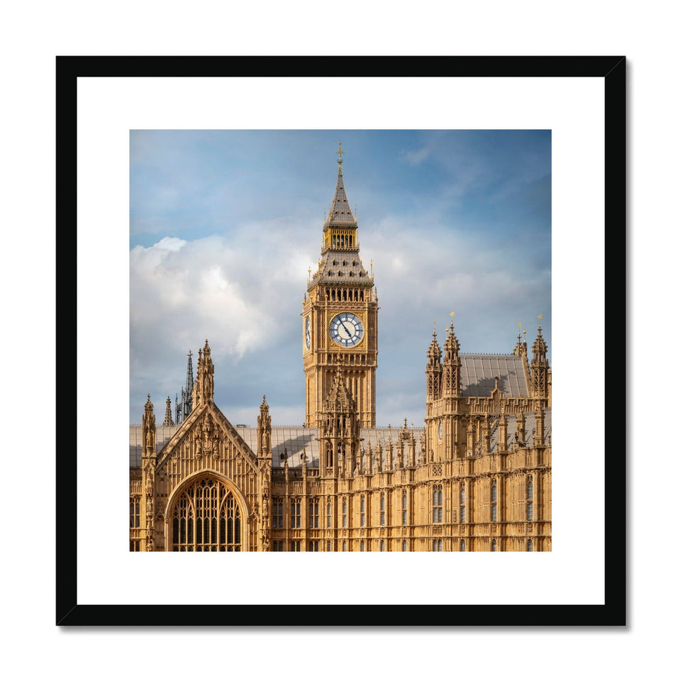 Big Ben above Westminster Hall Framed &amp; Mounted Print featured image