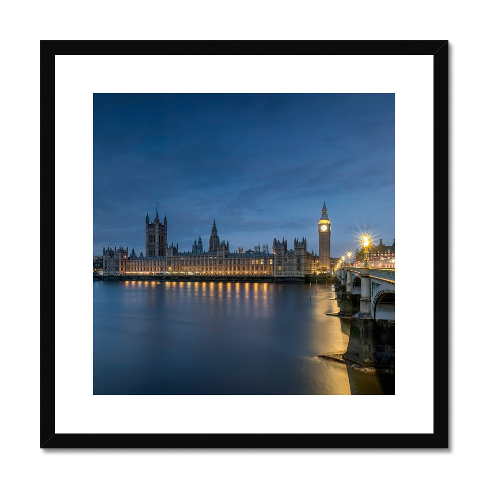 The Palace of Westminster at Night Framed &amp; Mounted Print featured image