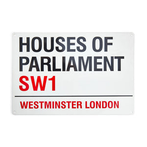 Houses of Parliament Metal Street Sign