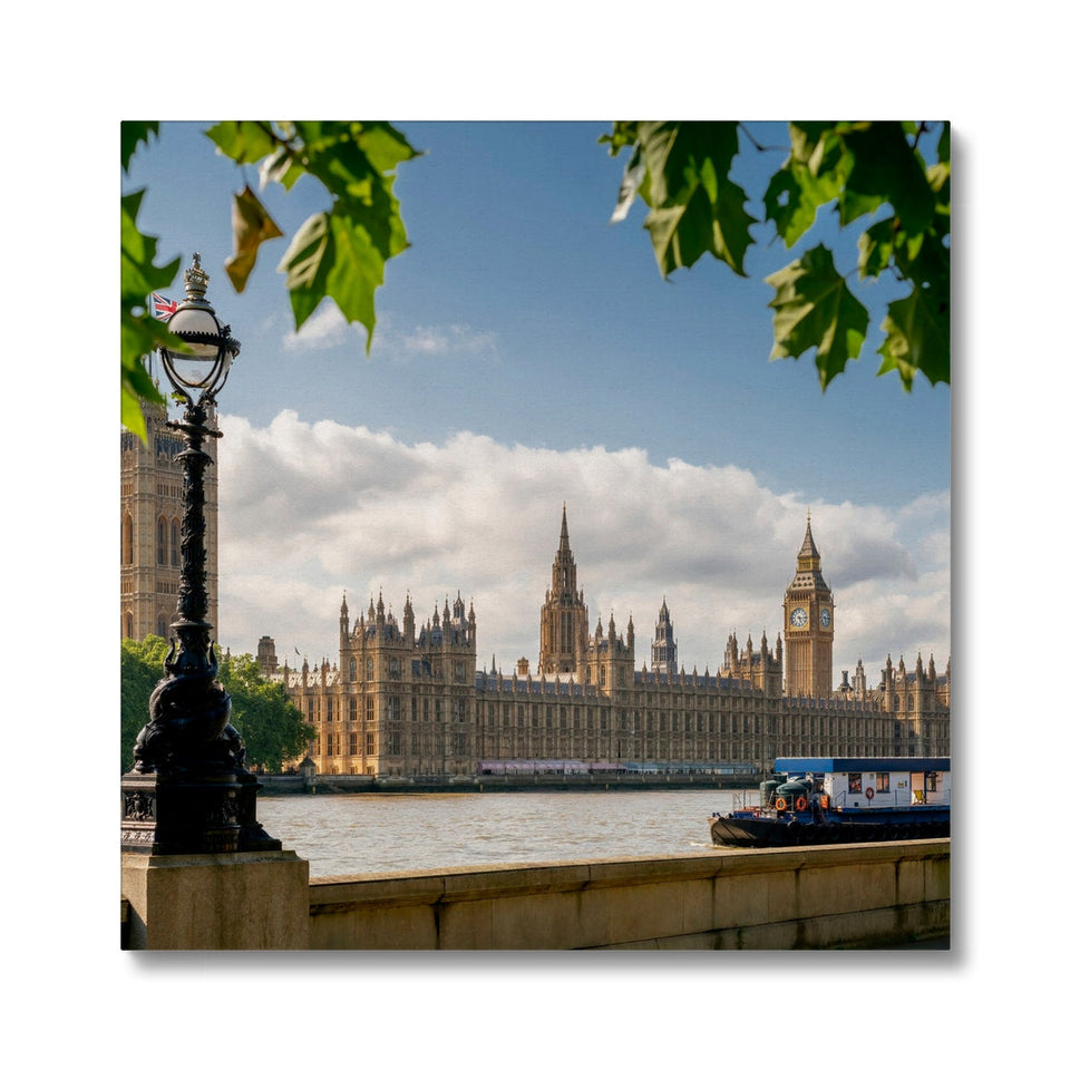 The Palace of Westminster from South Bank Canvas featured image