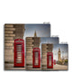 Vintage telephone boxes below Big Ben Canvas image 9