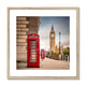 Vintage telephone boxes below Big Ben Framed &amp; Mounted Print image 3