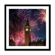 Fireworks over Big Ben Framed Print image 1