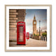 Vintage telephone boxes below Big Ben Framed Print image 3