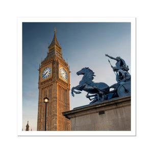 Big Ben and the statue of Boudicca Fine Art Print