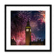 Fireworks over Big Ben Framed &amp; Mounted Print image 1