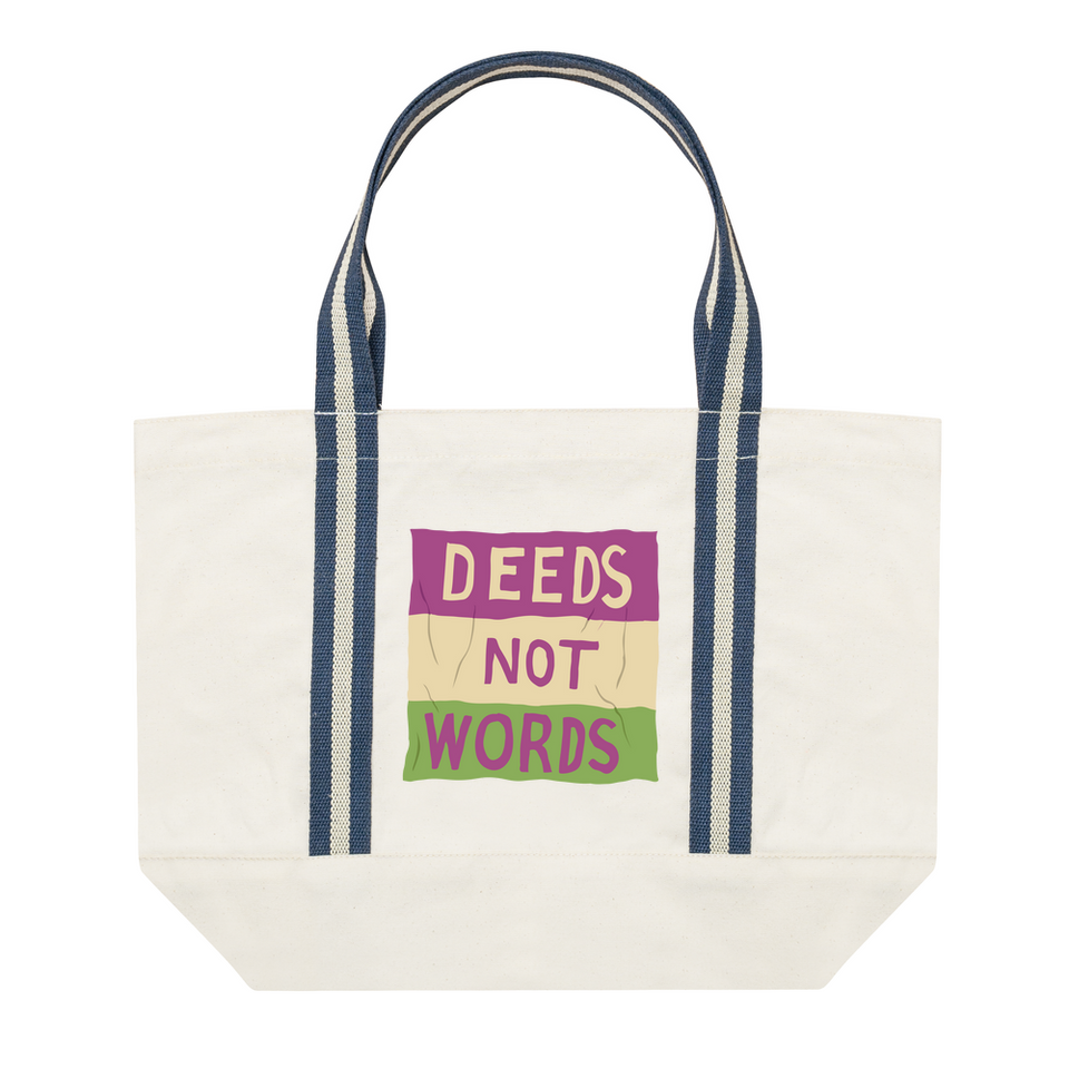 Deeds Not Words Organic Cotton Boat Bag featured image